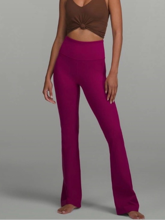 lululemon athletica Pants - EUC lululemon athletica Magenta Flare High-Rise Leggings 32” in seam